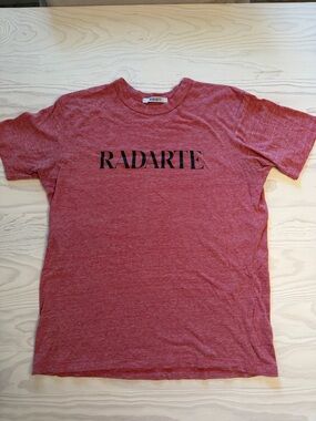 Rodarte Logo Tee in Heather Red